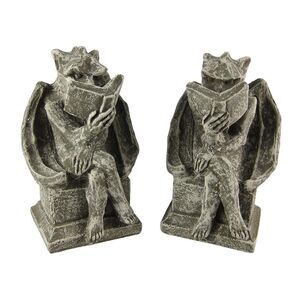 Cool Bookworm Gargoyle Book Ends Bookends Reading